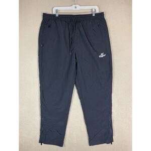 100 Thieves Pants Mens XL Black Foundations Nylon Straight Leg Ankle Zip Relaxed